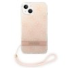 Guess GUOHCP14MH4STP iPhone 14 Plus / 15 Plus 6.7 różowy/pink hardcase 4G Print Strap